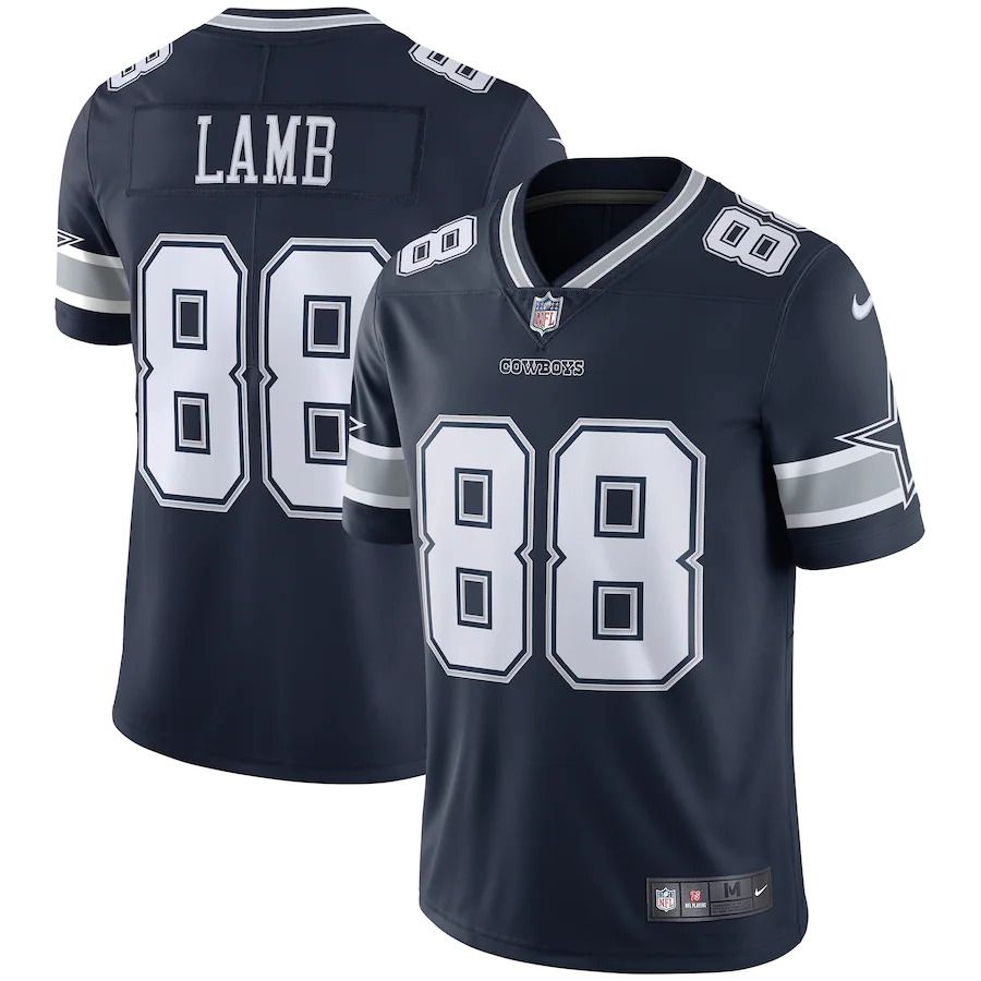 Men Dallas Cowboys #88 CeeDee Lamb Nike Navy Vapor Limited NFL Jersey